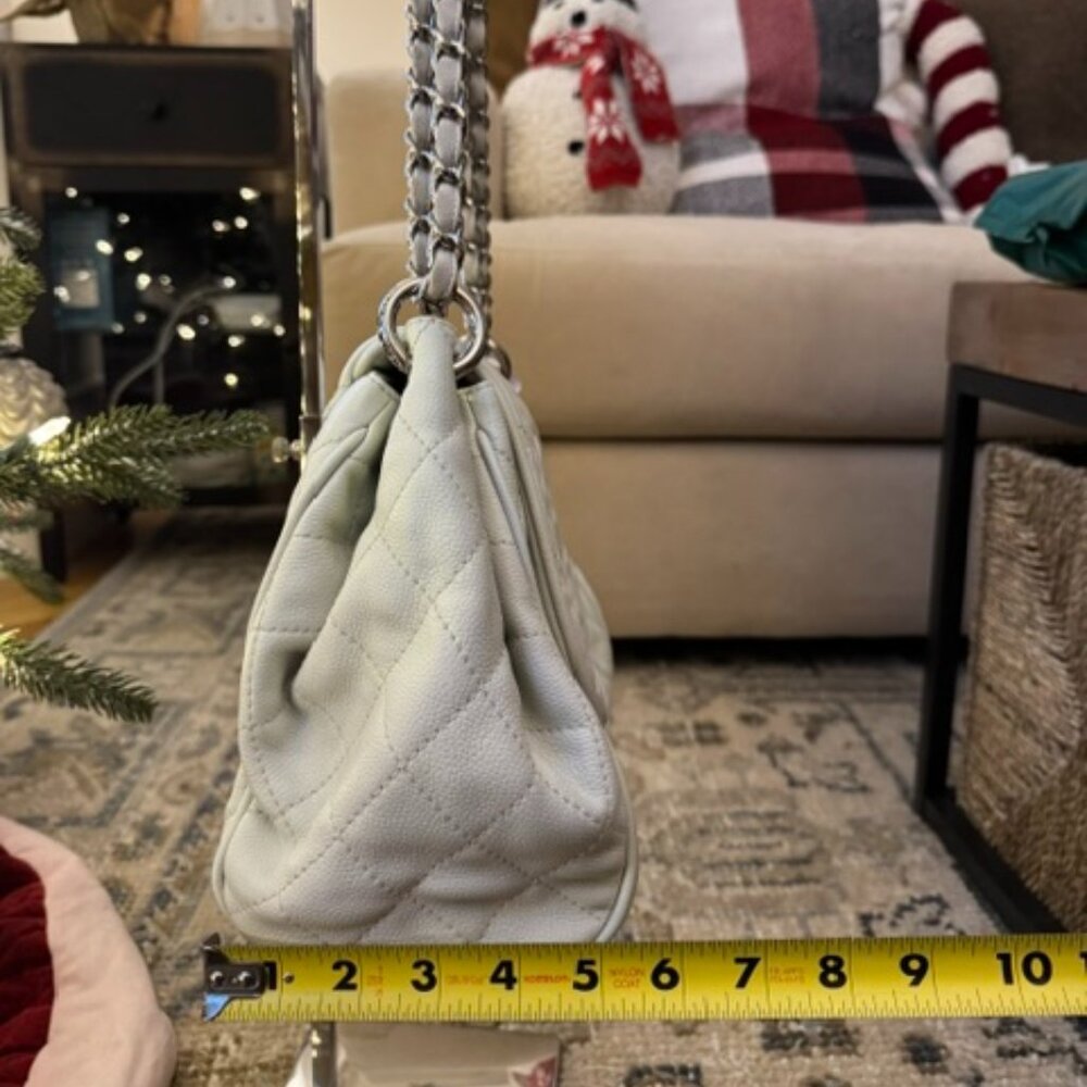 CHANEL TIMELESS ACCORDION BAG PURSE IN WINTER WHITE - Picture 13 of 15